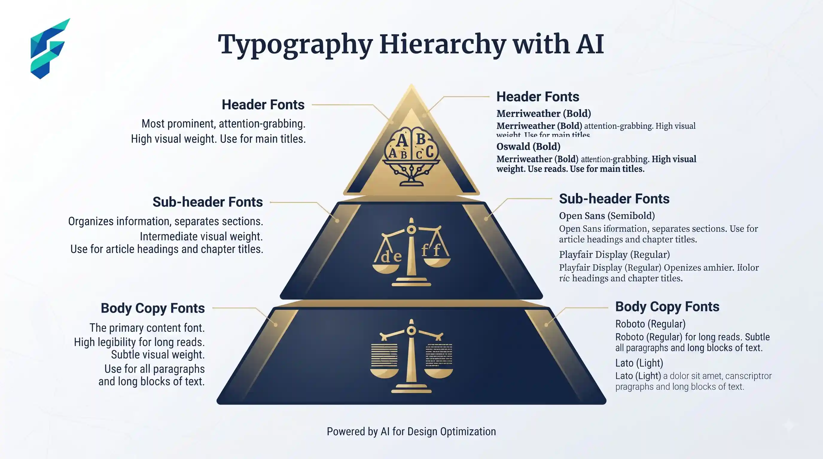 Visual comparison of font pairing in ideal preview vs real website layout