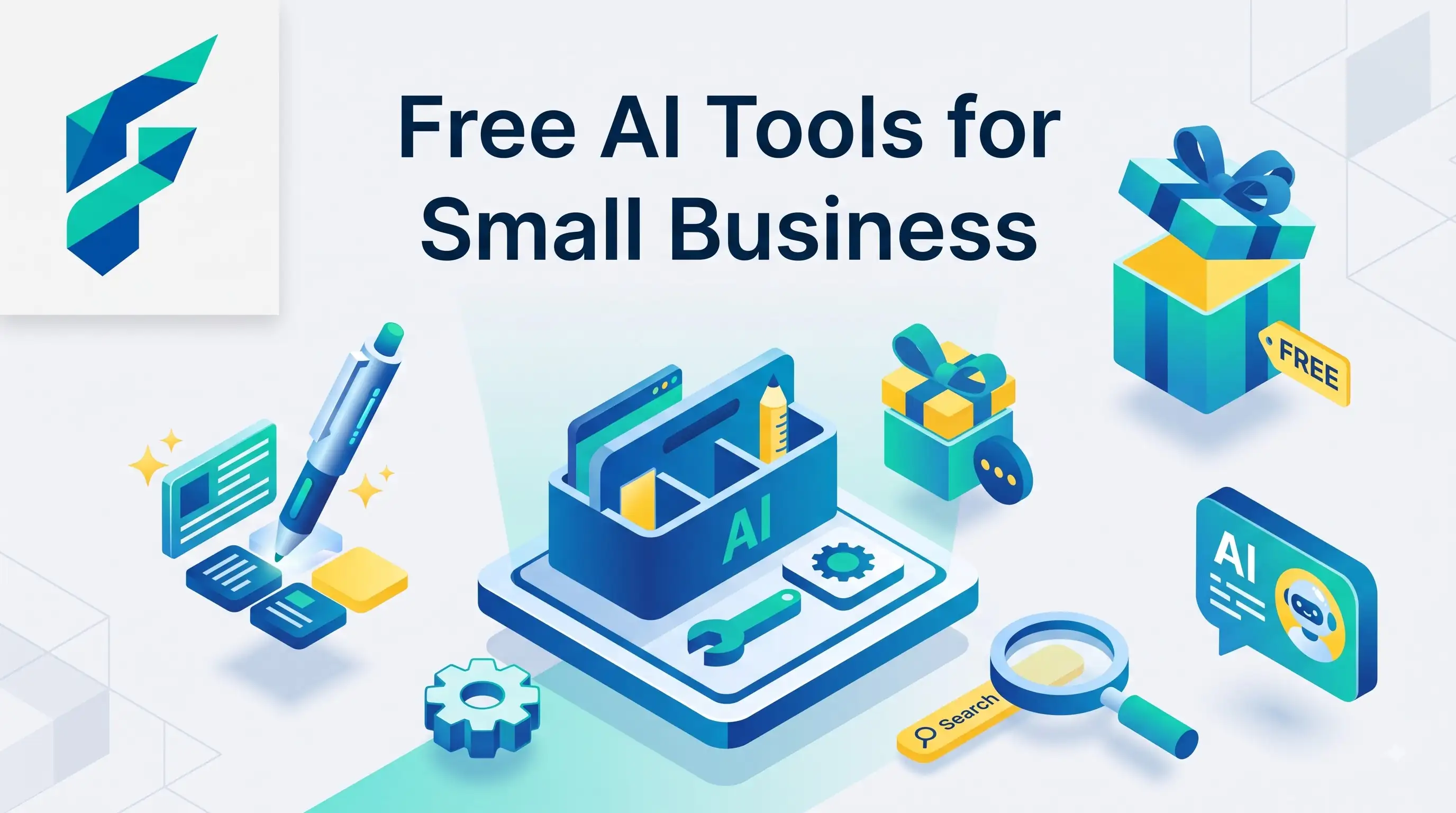 Collection of free AI tools dashboard showing various automation and productivity applications for small business